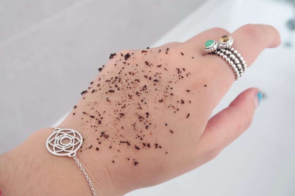 Frank Body Scrub on hand