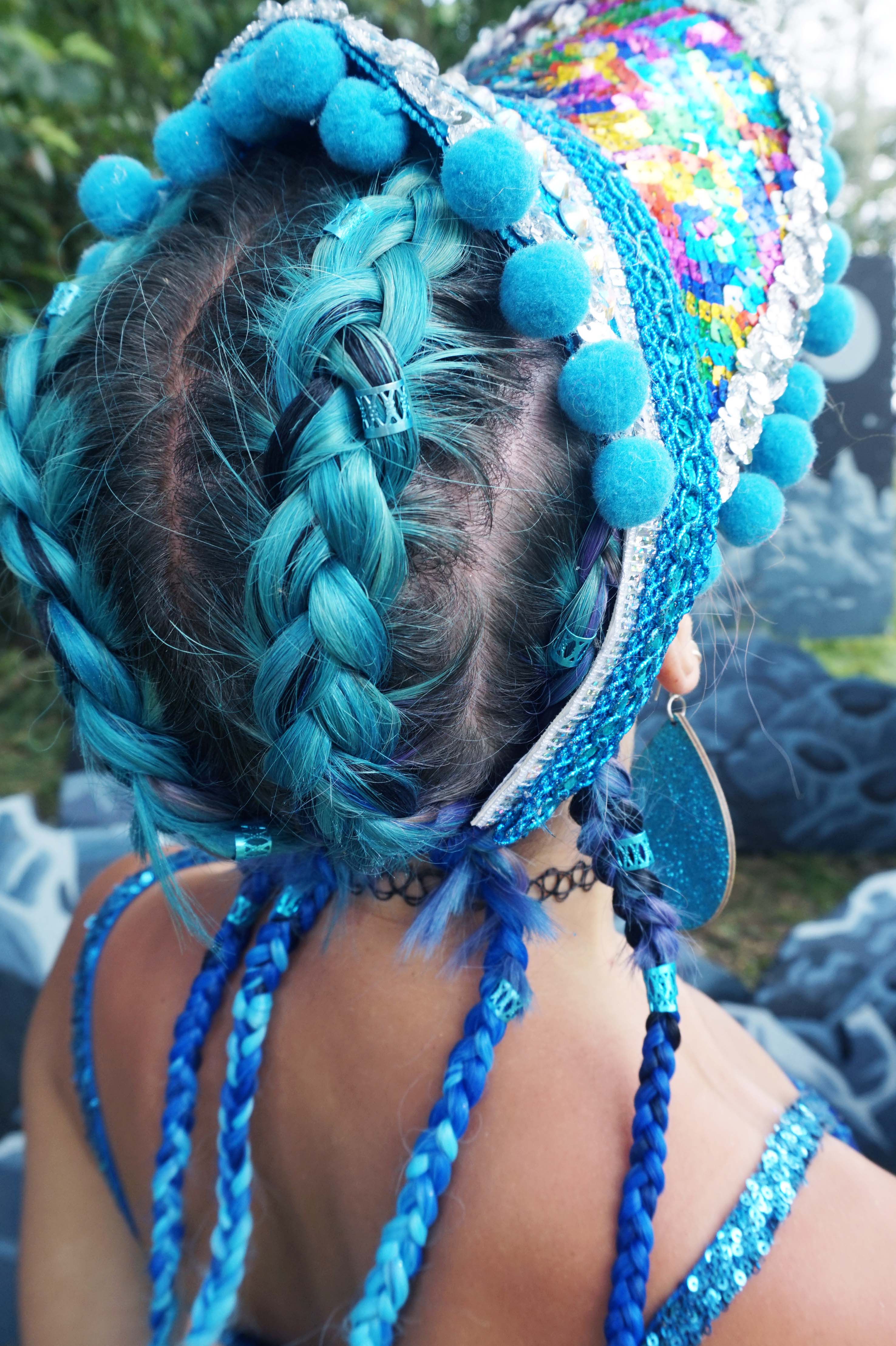 Sophie Hannah Richardson with blue braids