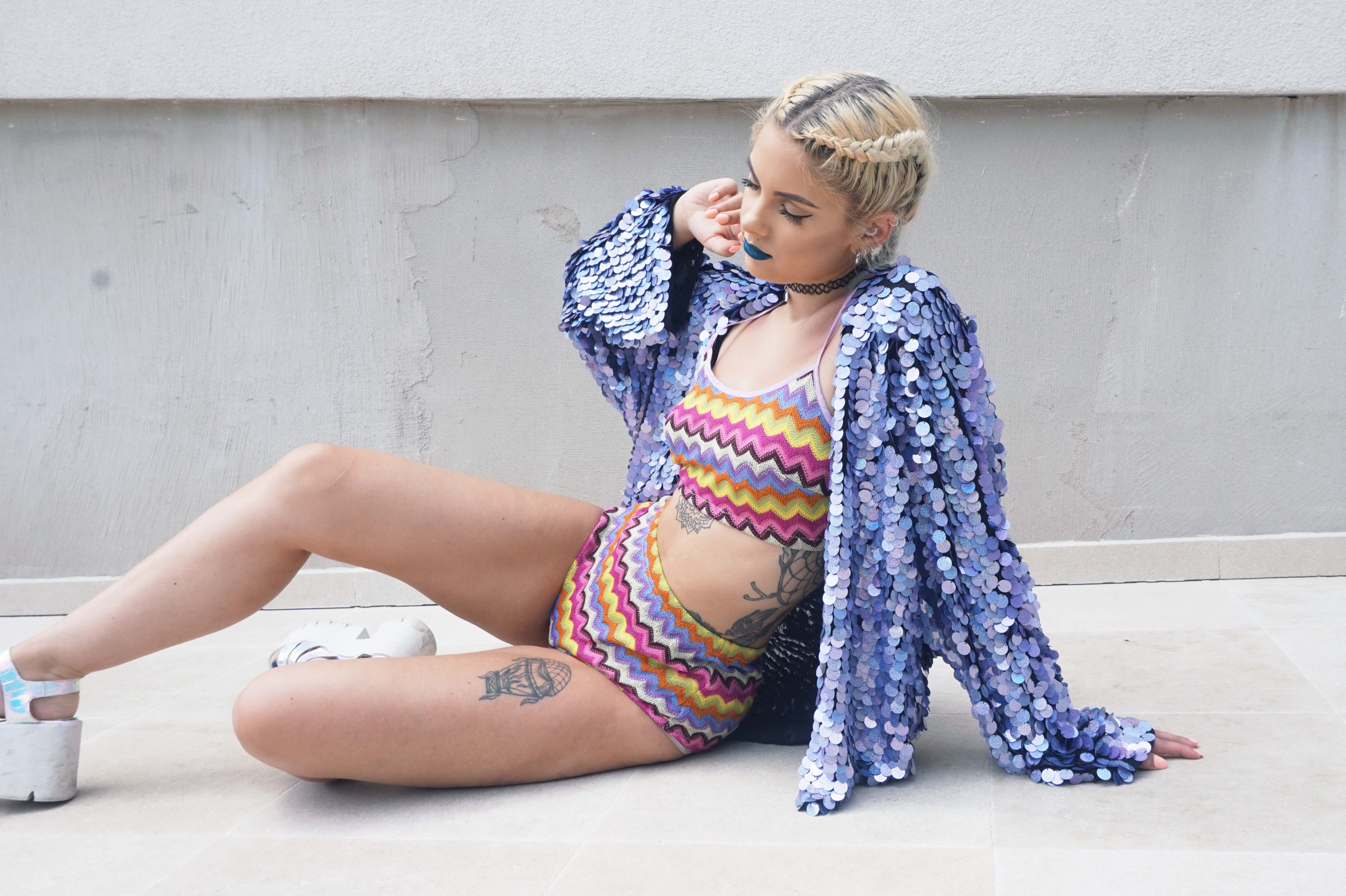 Sophie hannah richardson in croatia wearing a prettylittlething.com coord