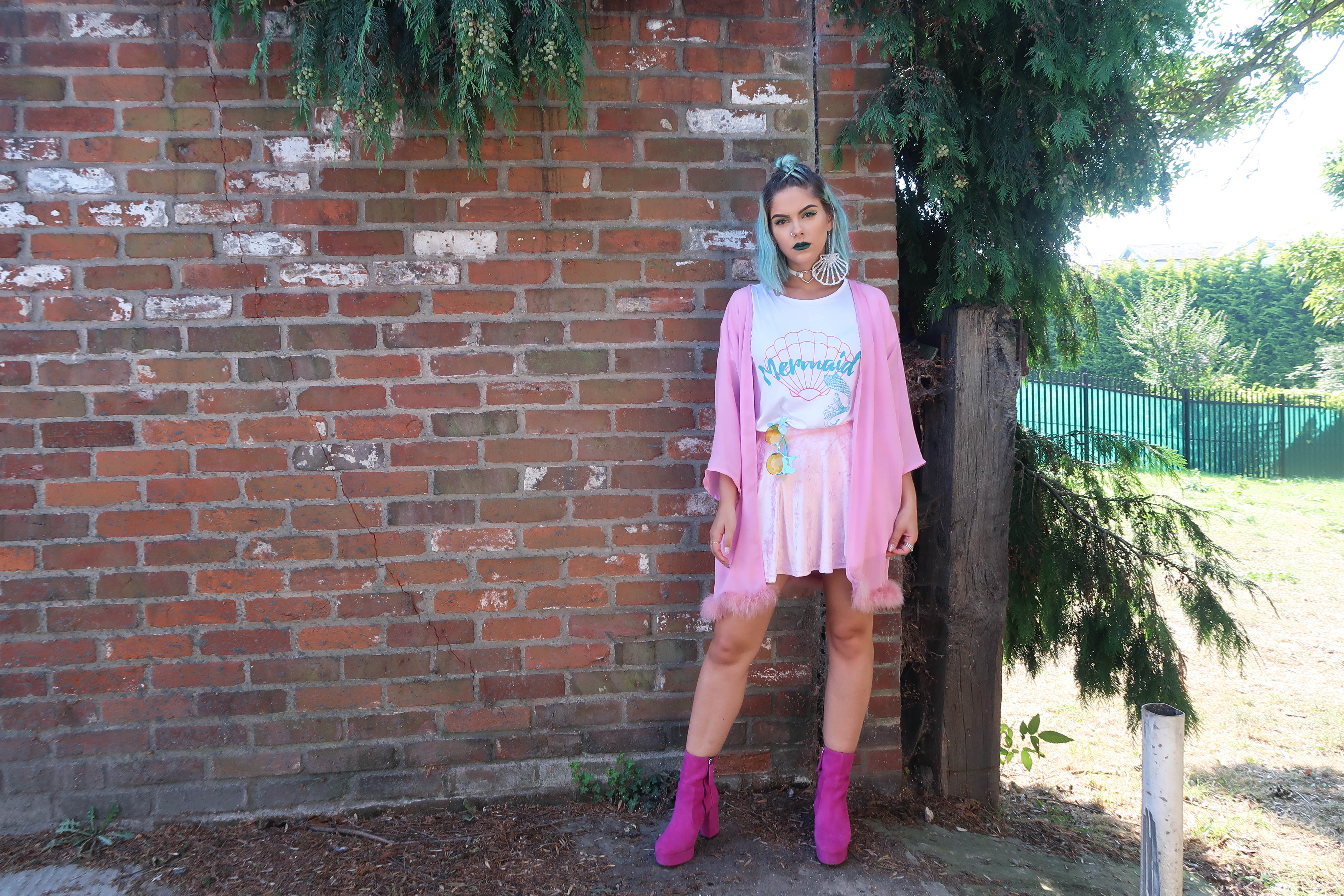 sophie hannah richardson wearing her mermaid t shirt design on sale at brand attic