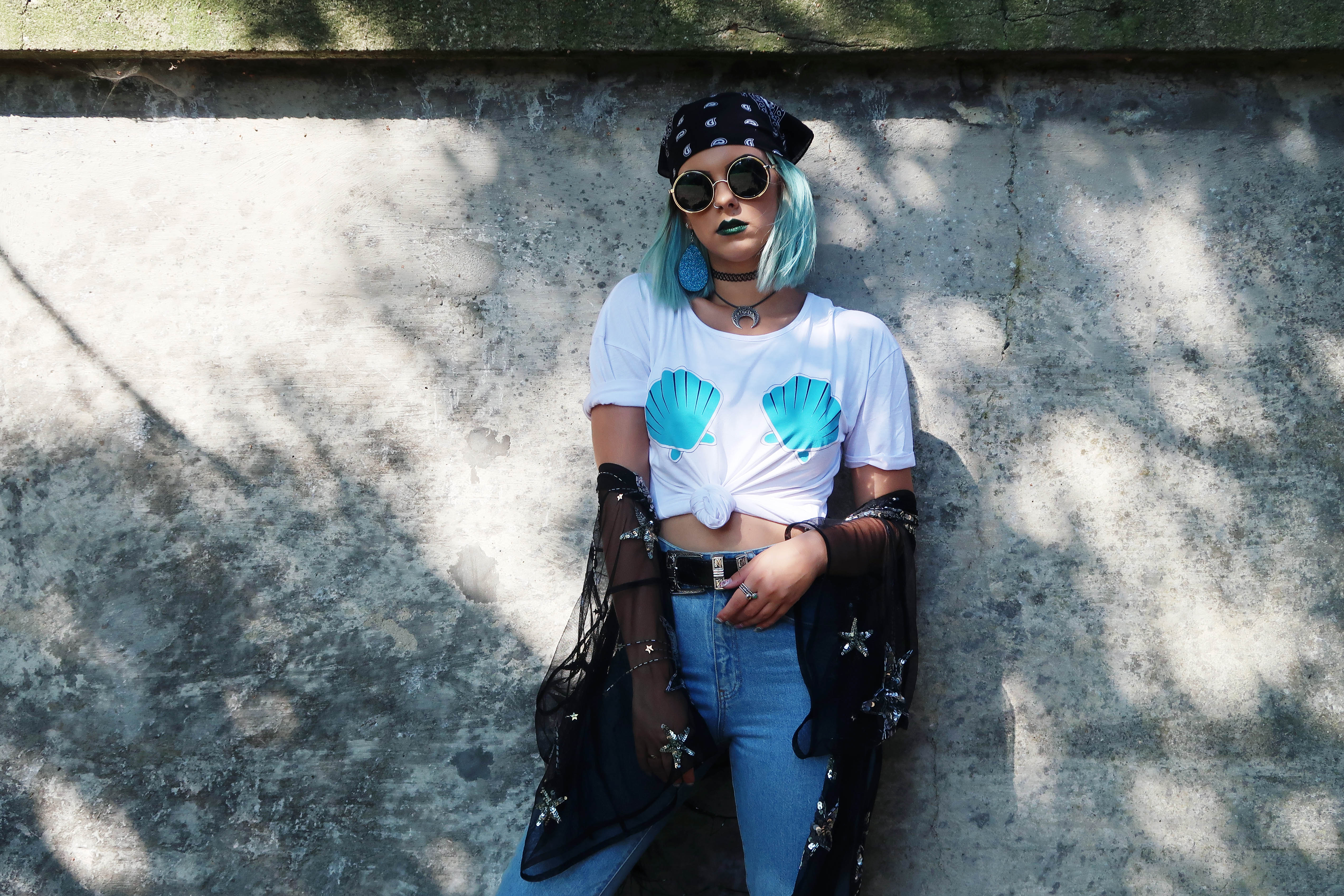 sophie hannah richardson wearing her mermaid t shirt design on sale at brand attic