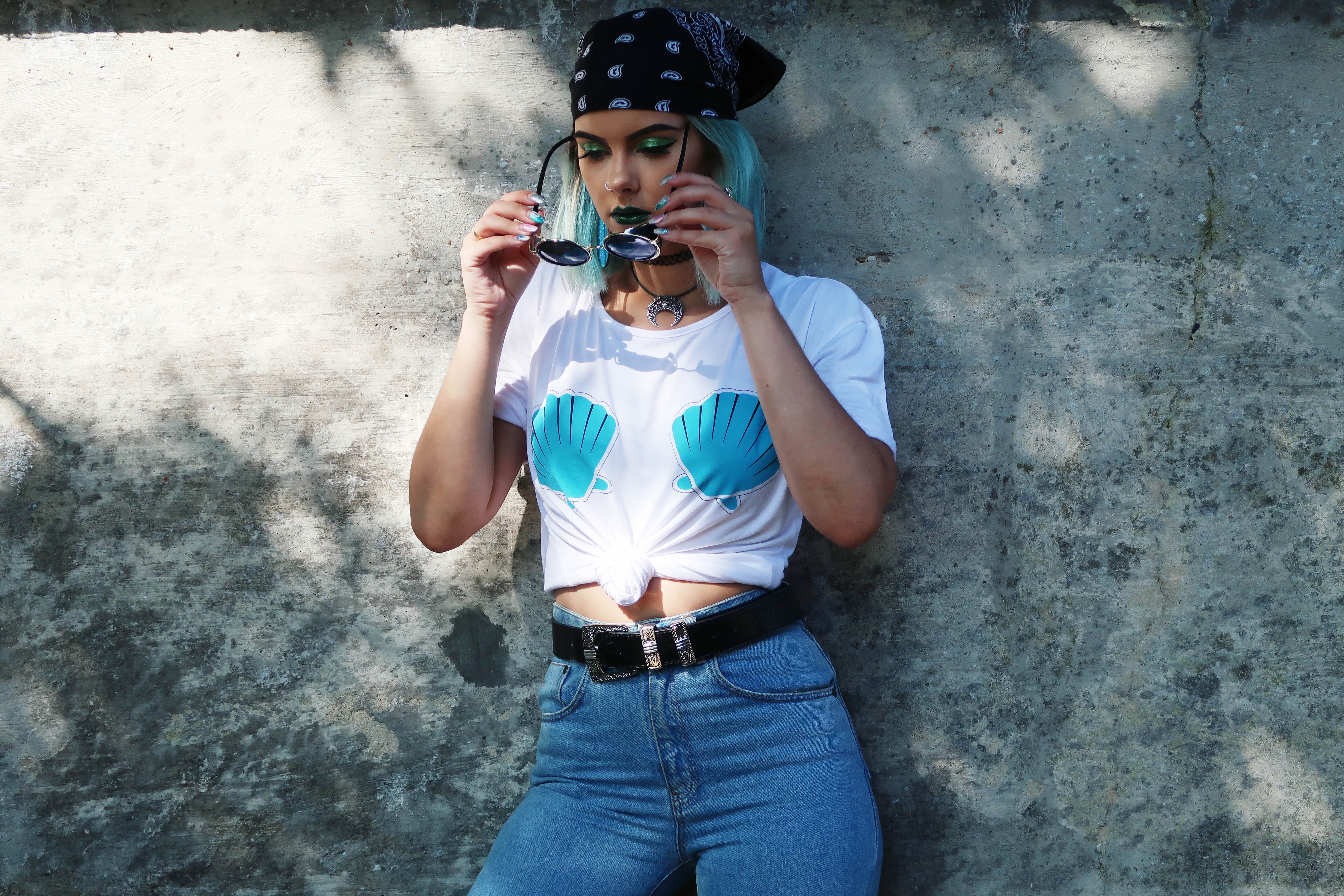 sophie hannah richardson wearing her mermaid t shirt design on sale at brand attic