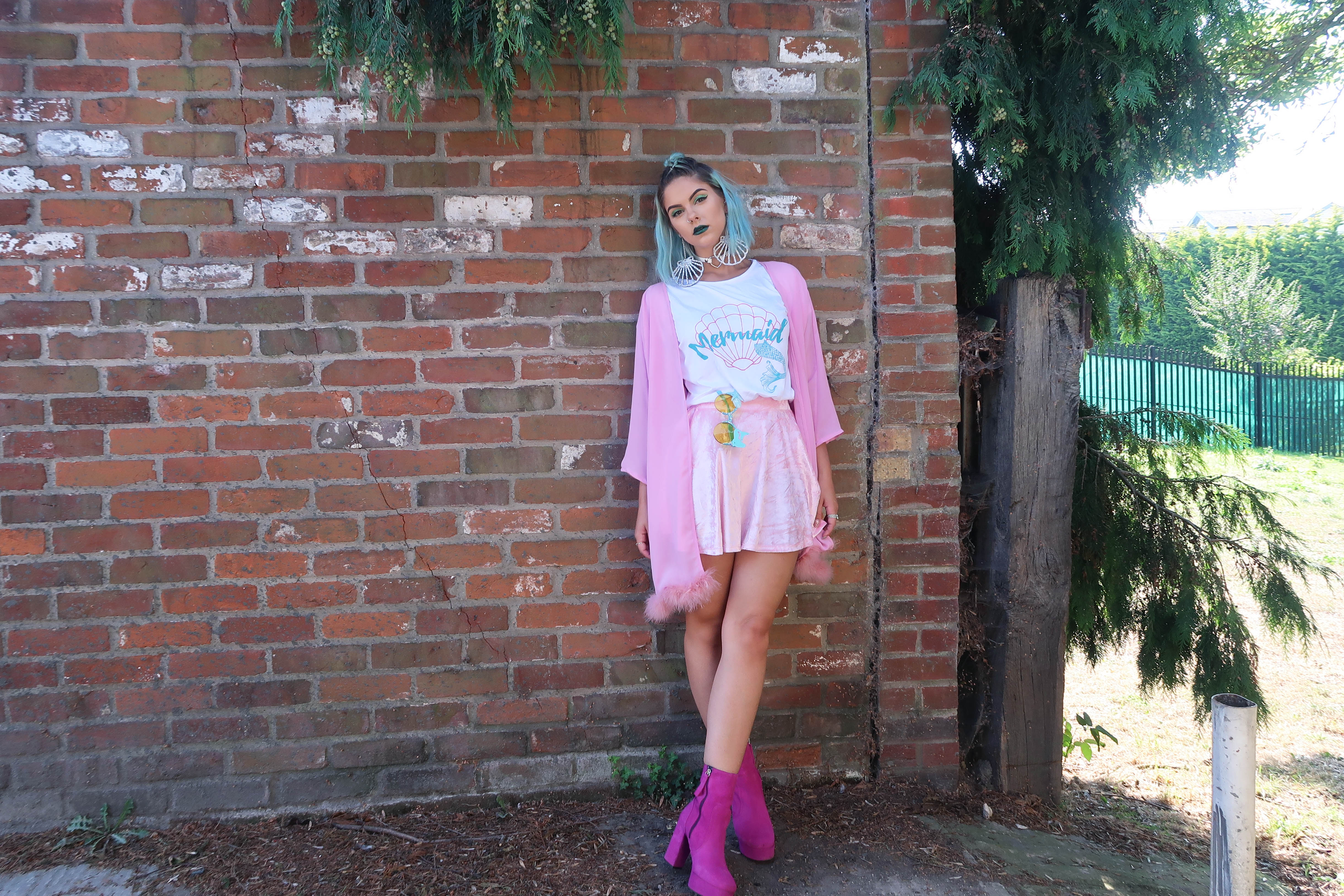 sophie hannah richardson wearing her mermaid t shirt design on sale at brand attic