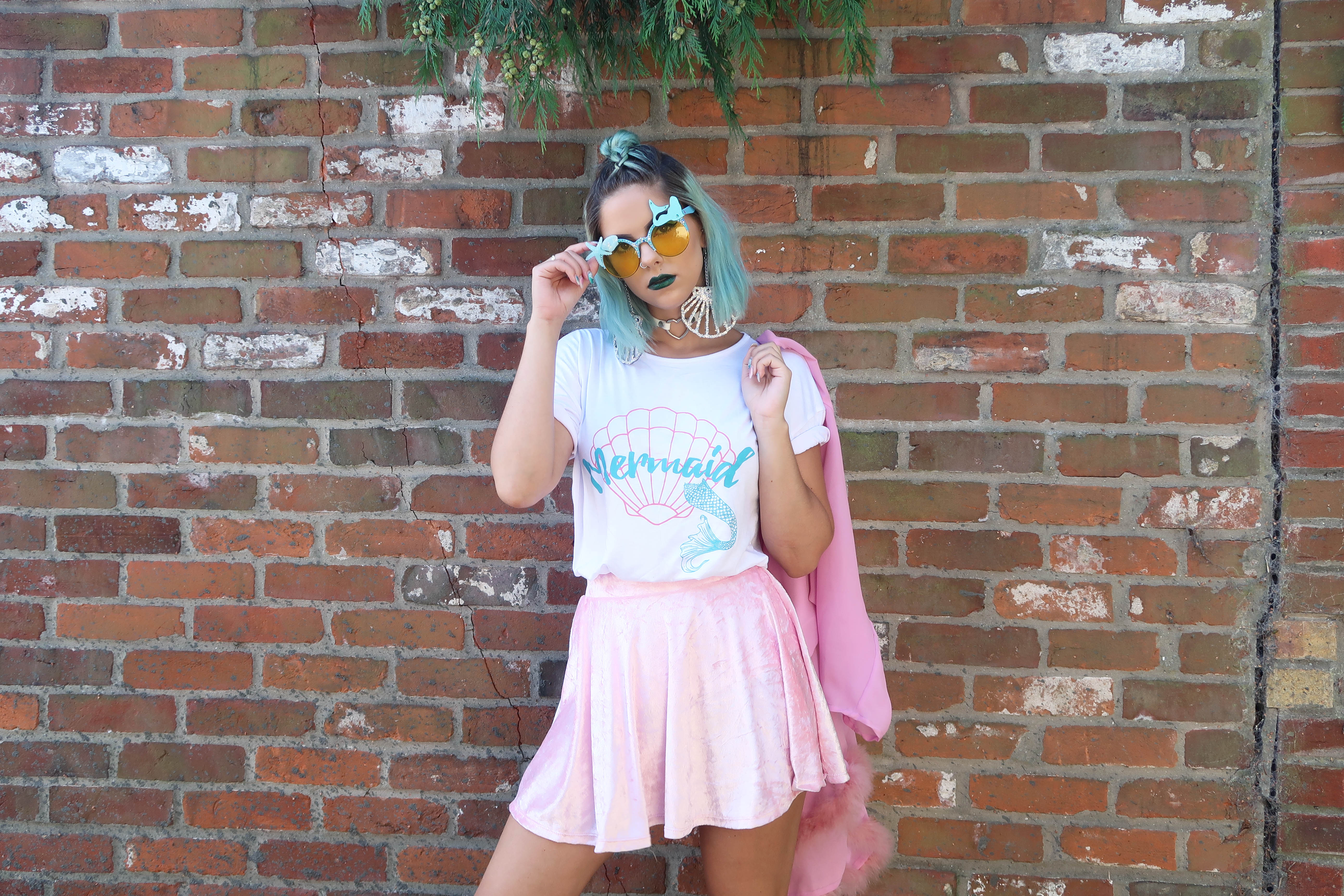 sophie hannah richardson wearing her mermaid t shirt design on sale at brand attic