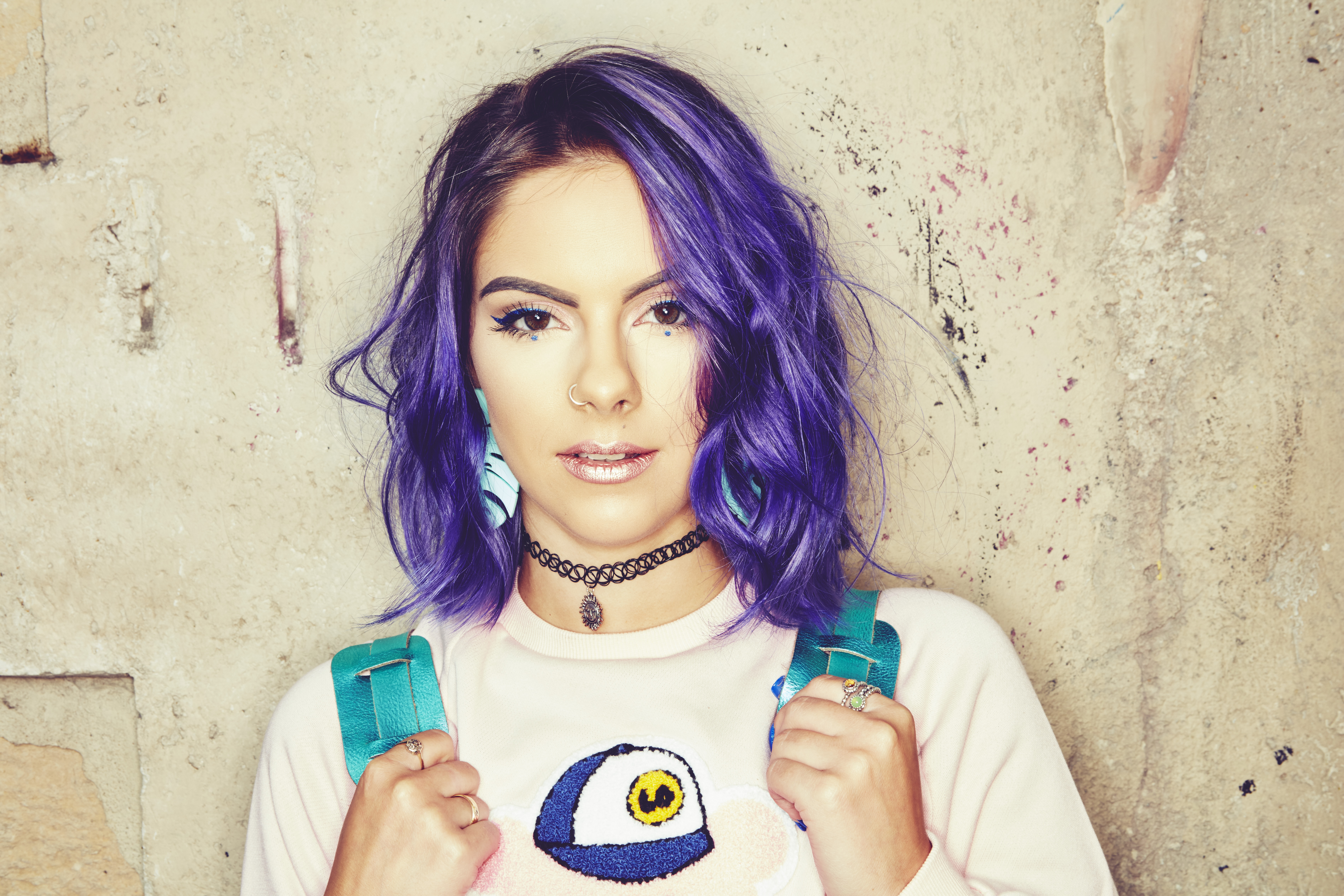 sophie hannah richardson with purple hair