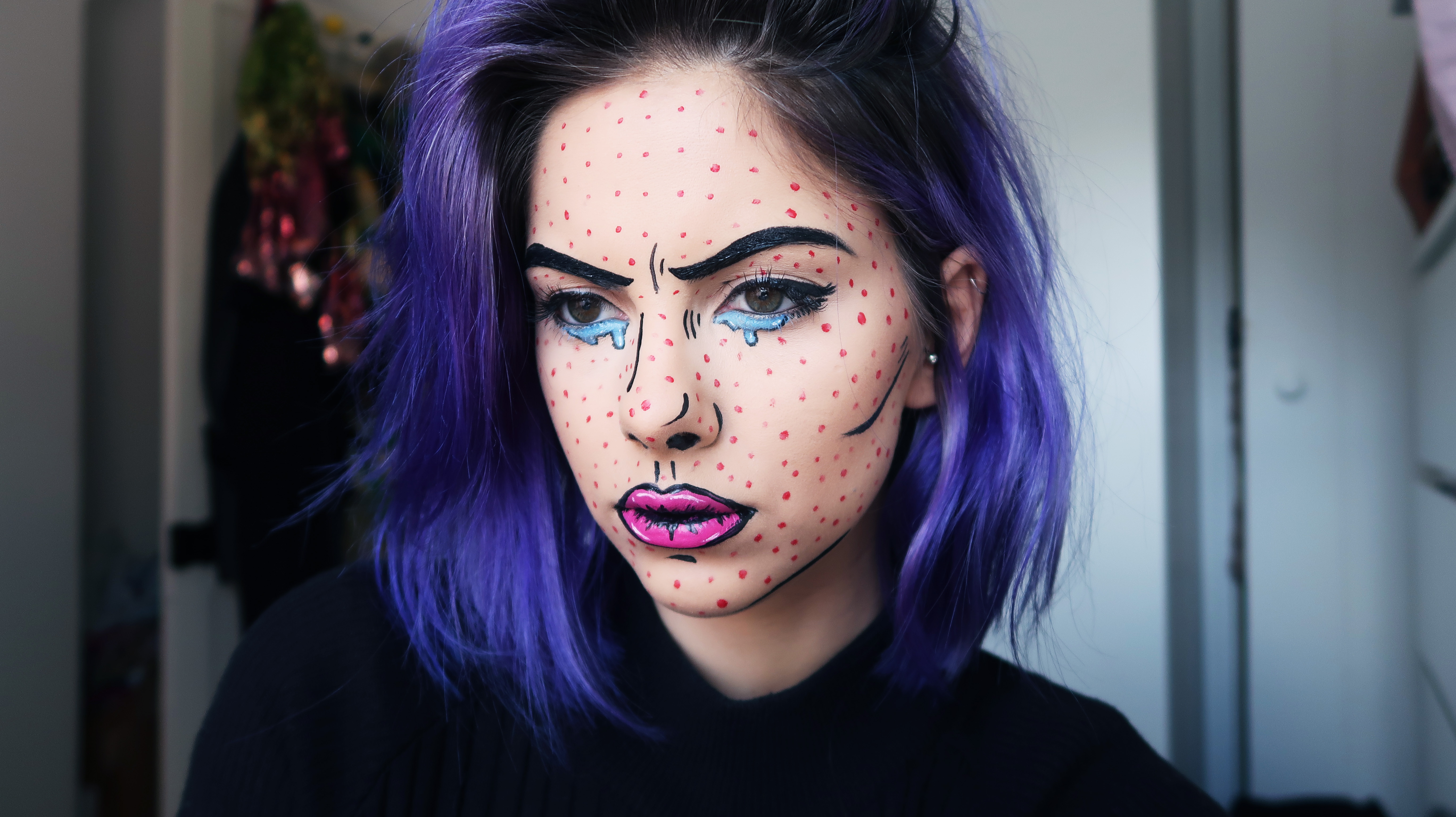 pop art halloween makeup