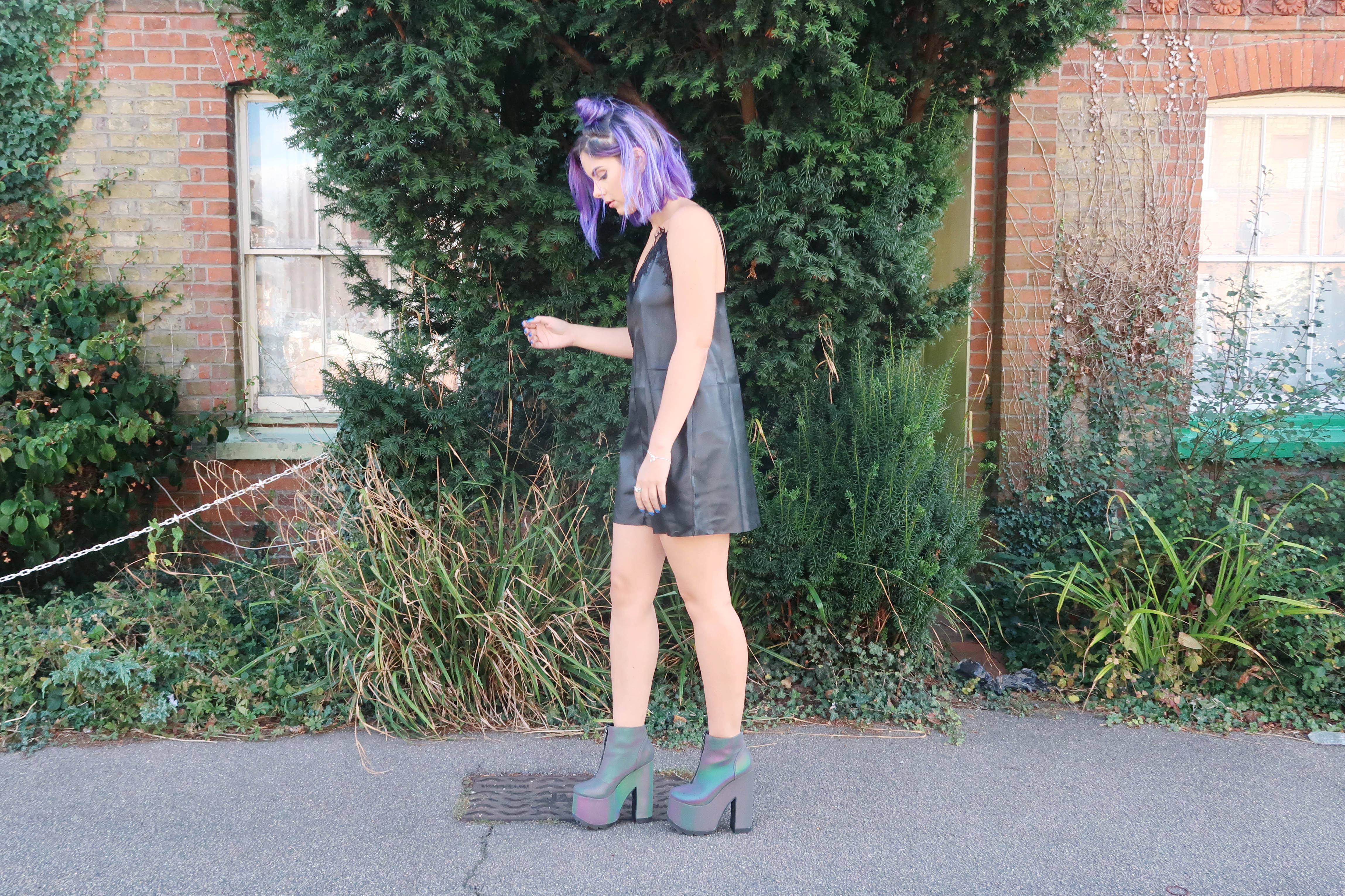 sophie hannah richardson wearing a missguided lace cami dress