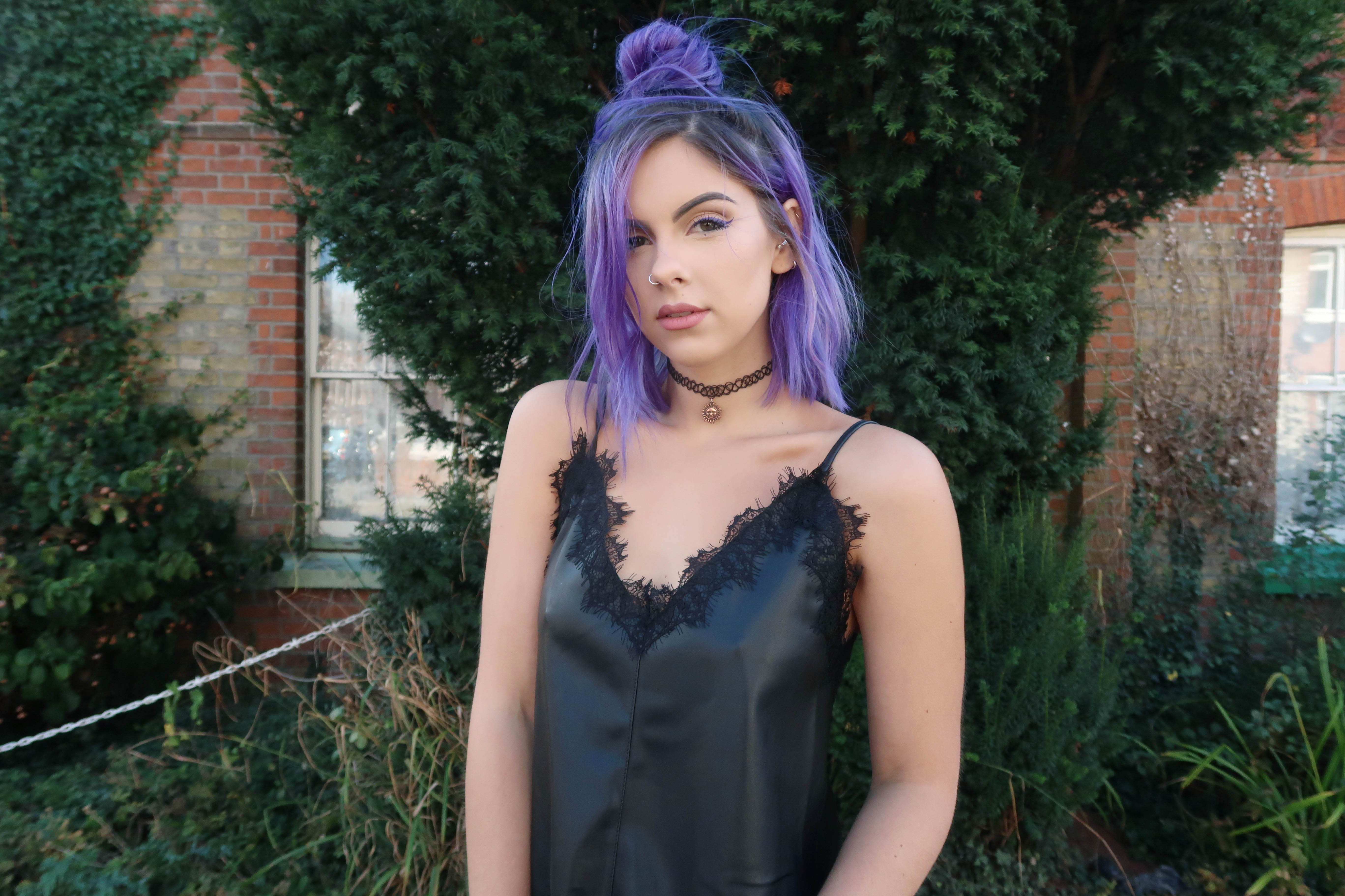 sophie hannah richardson wearing a missguided lace cami dress