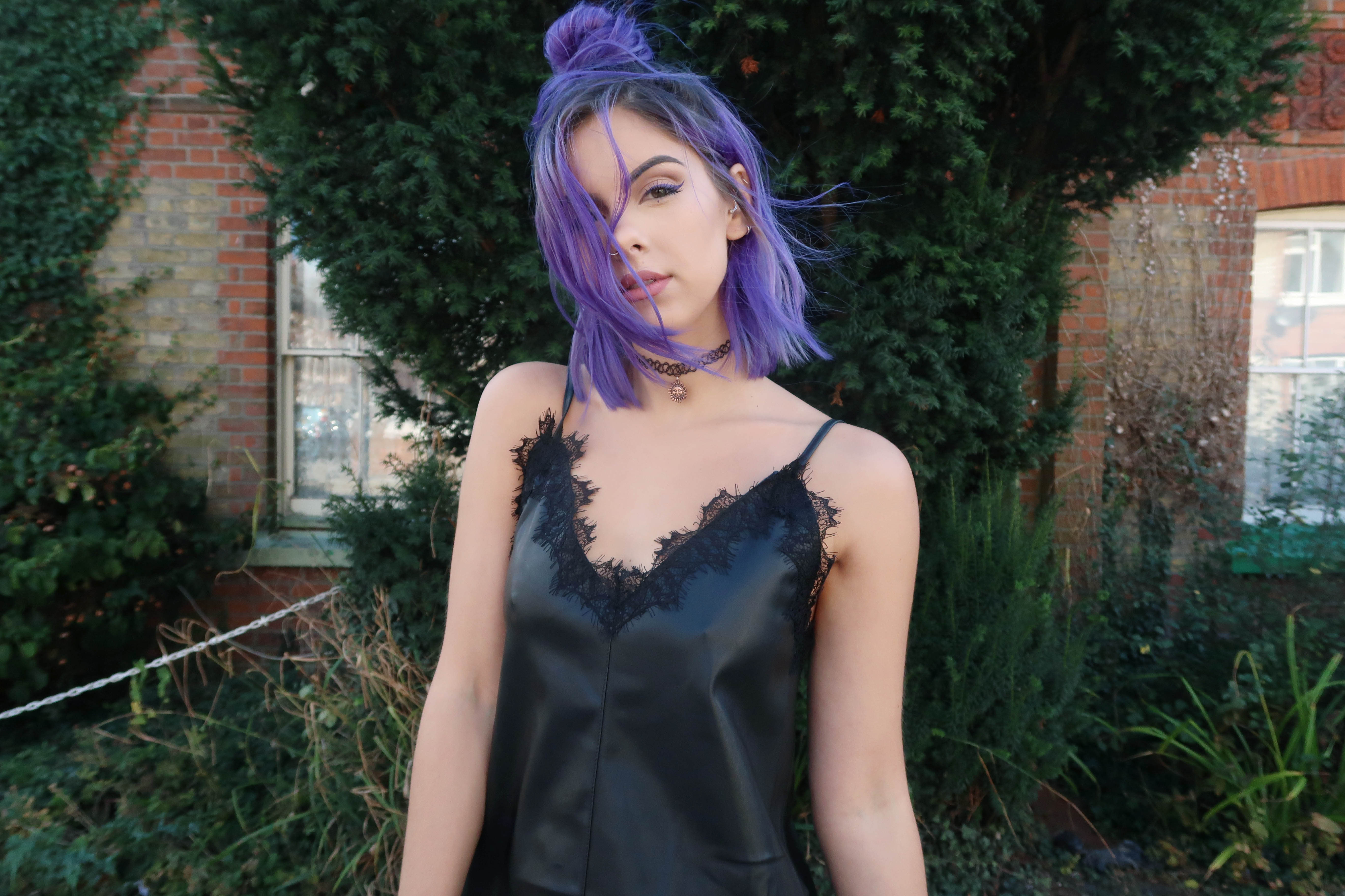 sophie hannah richardson wearing a missguided lace cami dress