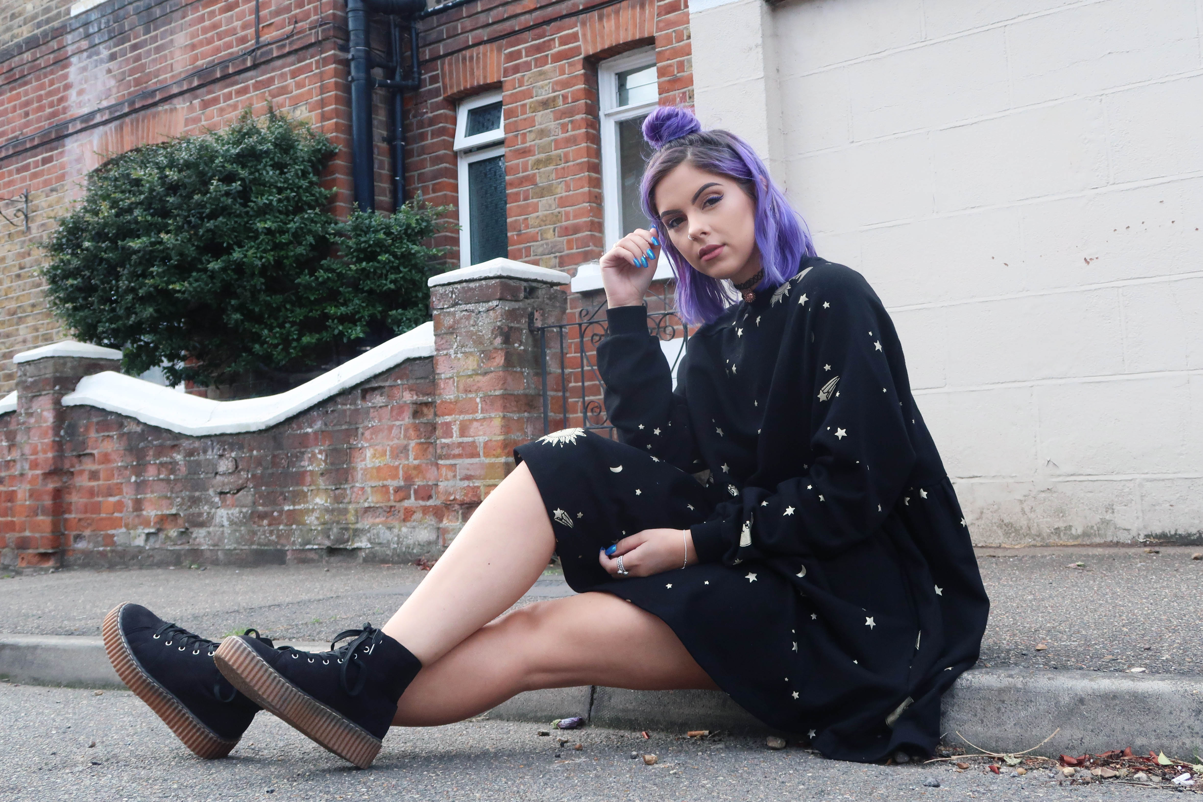 sophie hannah richardson wearing lazy oaf aw16 dress