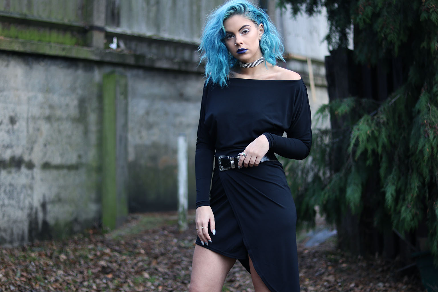 sophie hannah richardson wearing little black dress silk fred