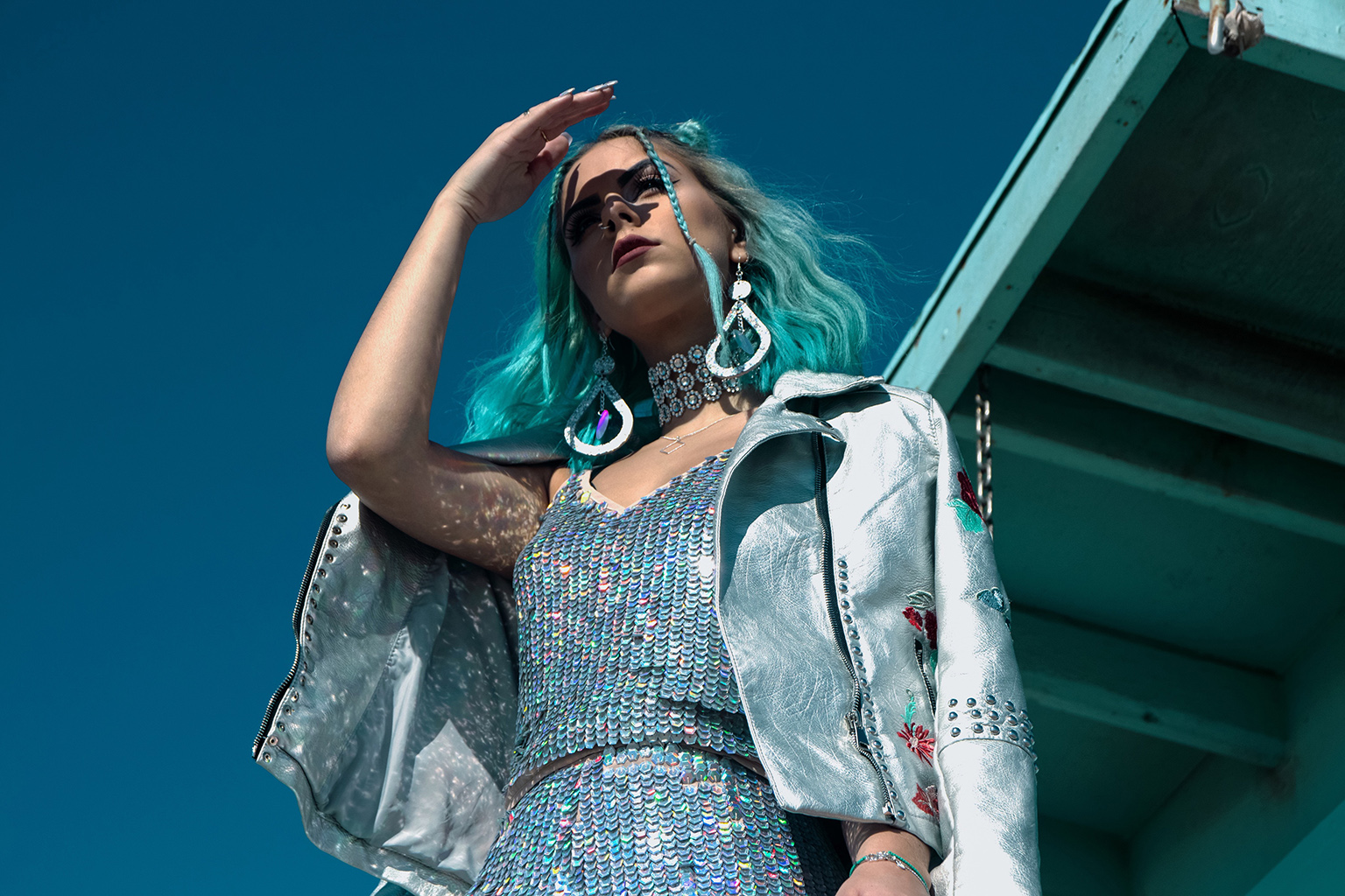 sophie hannah richardson on venice beach in LA letting go