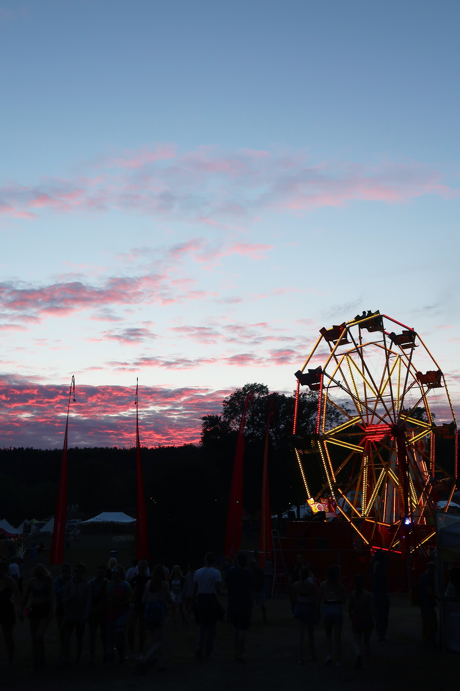 sunset at blissfields festival