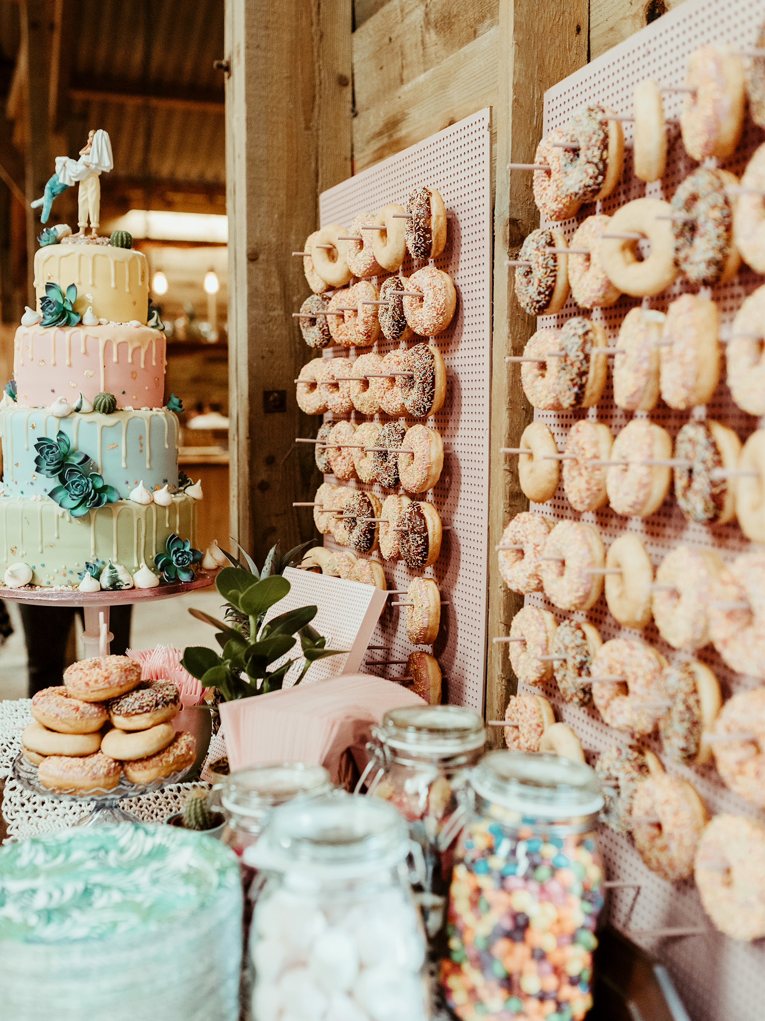 wedding doughnut wall