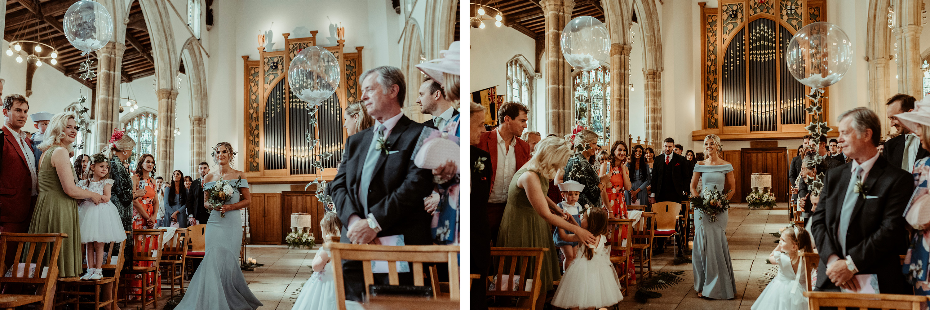 bridesmaid church wedding 