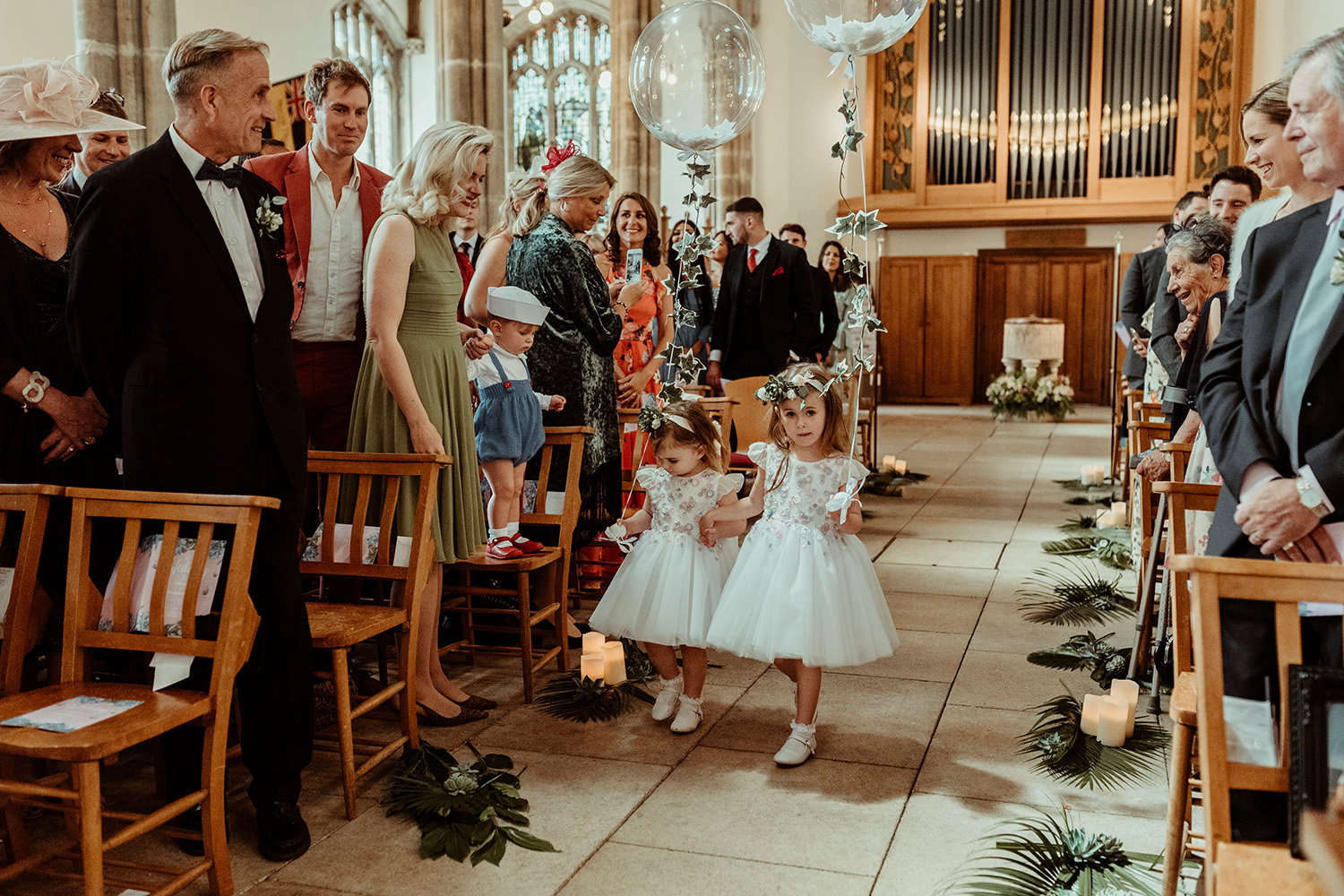 flower girls church wedding