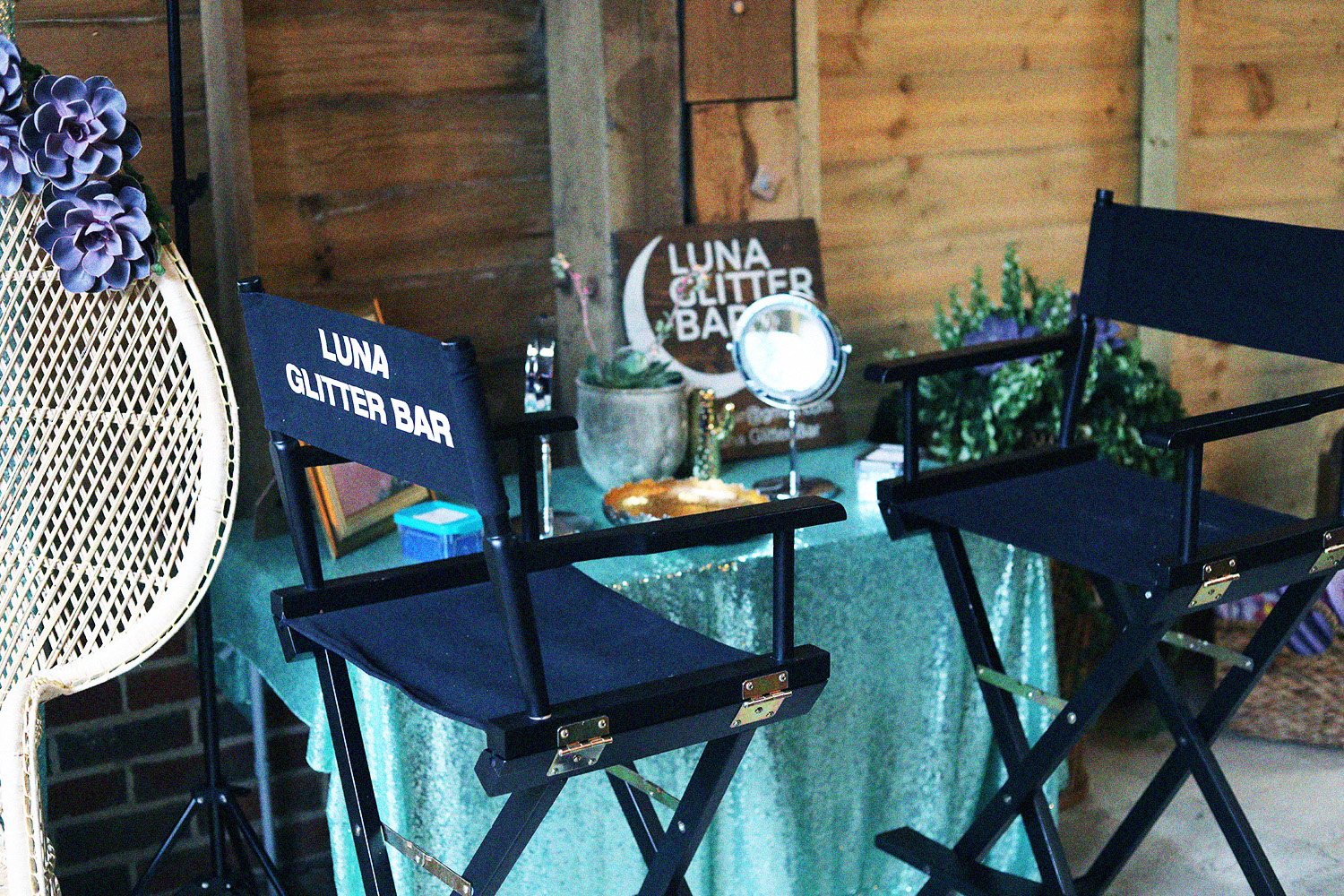 wedding glitter bar